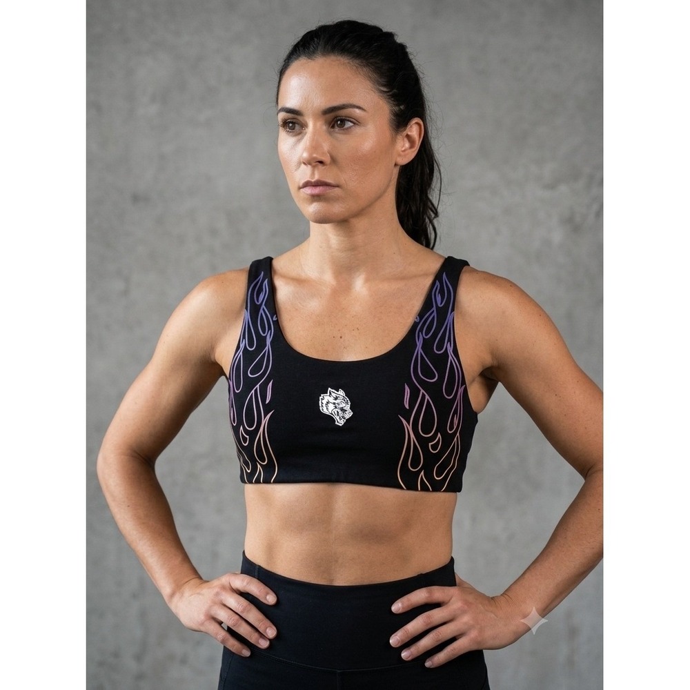 Darc Sport She Wolves Black Flame Sports Bra Limited Edition Small 464/500